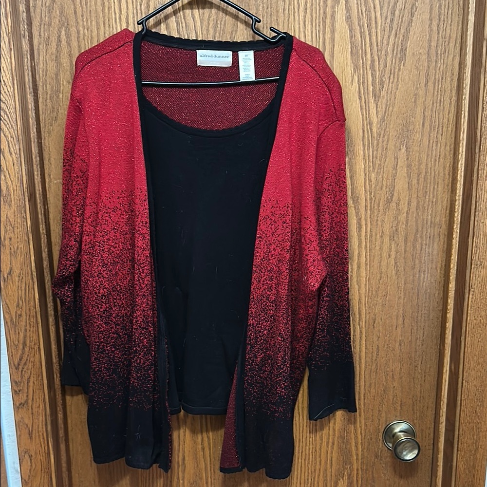 Red and Black Women's Sweater